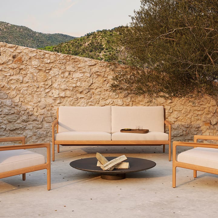 Jack outdoor sofa 2-seter teak - Off-white, teakstativ - Ethnicraft