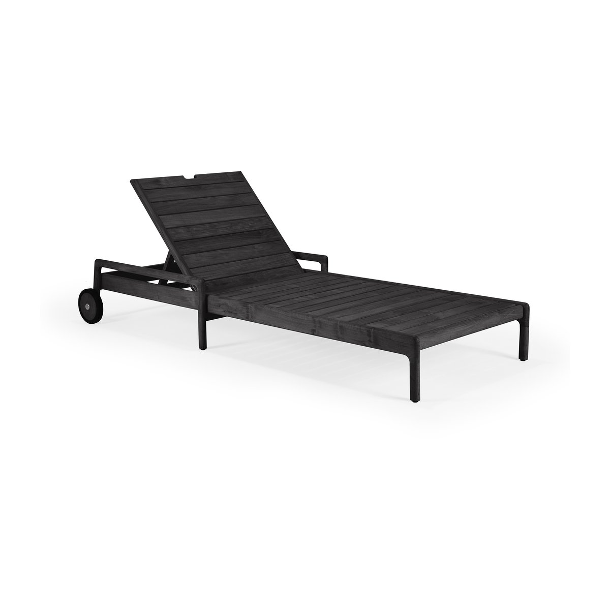 Ethnicraft Jack outdoor solseng svartbeiset teak Ekskl. pute
