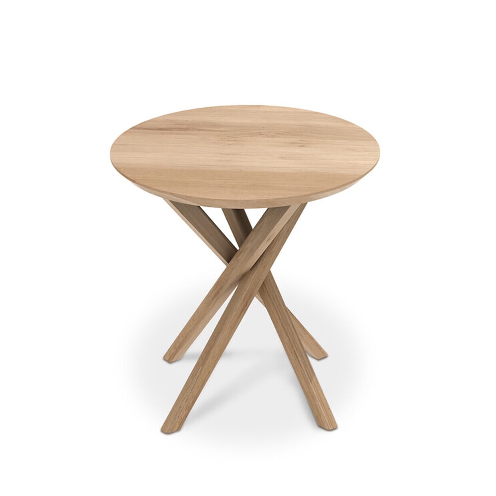 Ethnicraft Mikado sidebord 50 x 50 cm Oak wax oil | Skandinavisk Design | Avlastningsbord & Sidebord | Beige