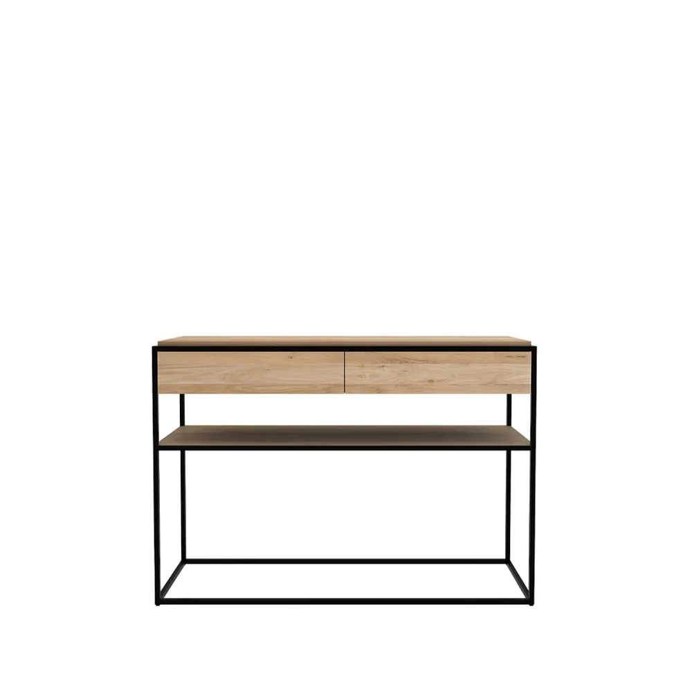 Monolit konsollbord 122 x 40 cm, Oak-Black Ethnicraft