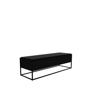 Monolit mediebenk 140 x 45 cm - Oak black-Black - Ethnicraft