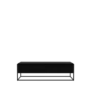 Monolit mediebenk 140 x 45 cm - Oak black-Black - Ethnicraft