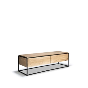 Monolit mediebenk 140 x 45 cm - Oak-Black - Ethnicraft