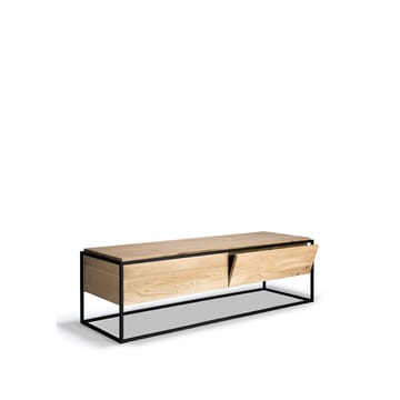 Monolit mediebenk 140 x 45 cm - Oak-Black - Ethnicraft