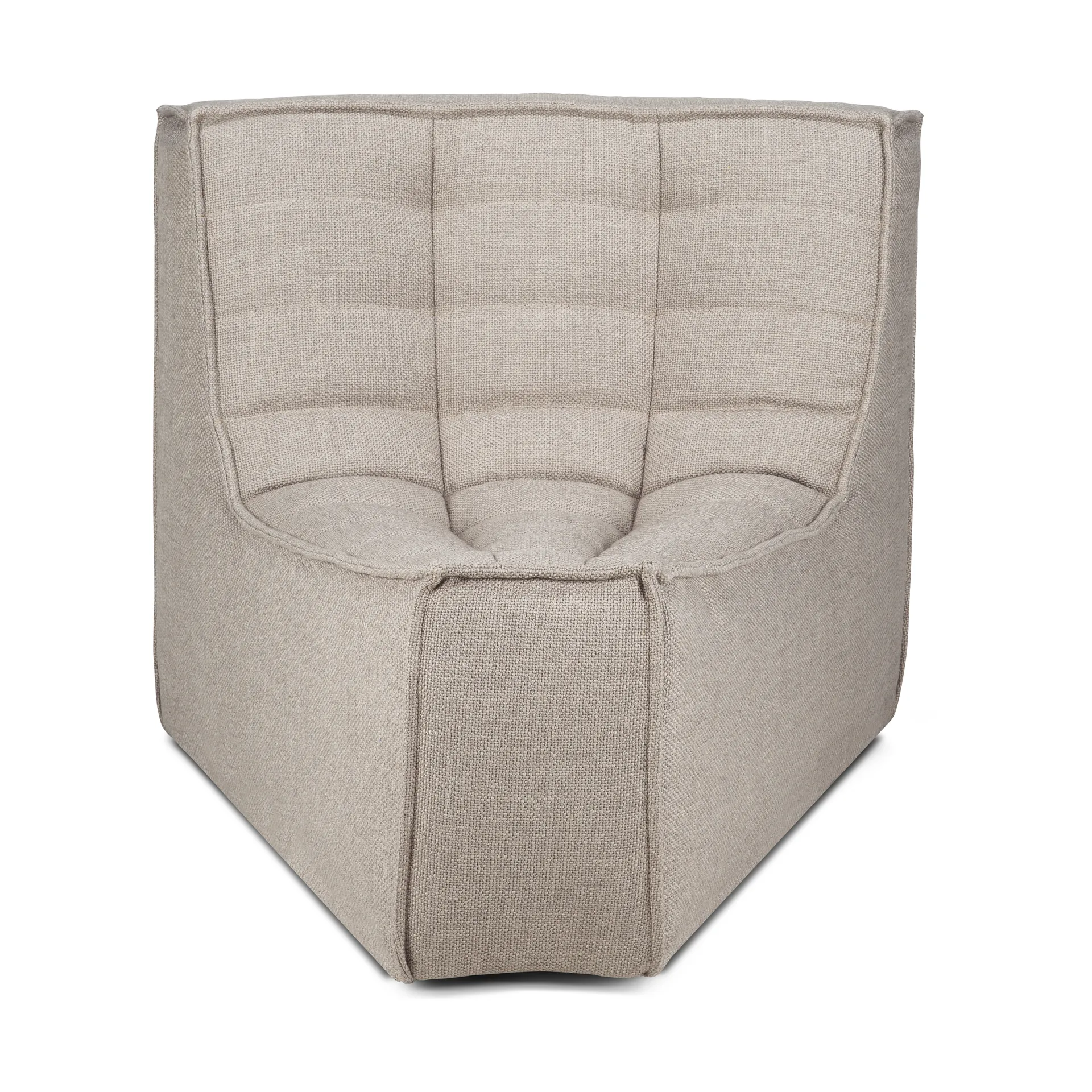 N701 hjørnemodul avrundet 45°, Stoff Ecru beige Ethnicraft