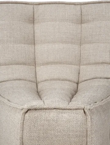 N701 hjørnemodul avrundet 45° - Stoff Ecru beige - Ethnicraft