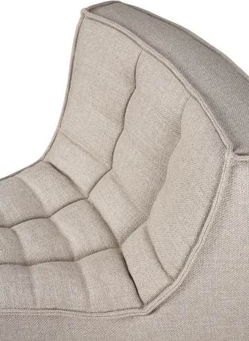 N701 hjørnemodul avrundet 45° - Stoff Ecru beige - Ethnicraft