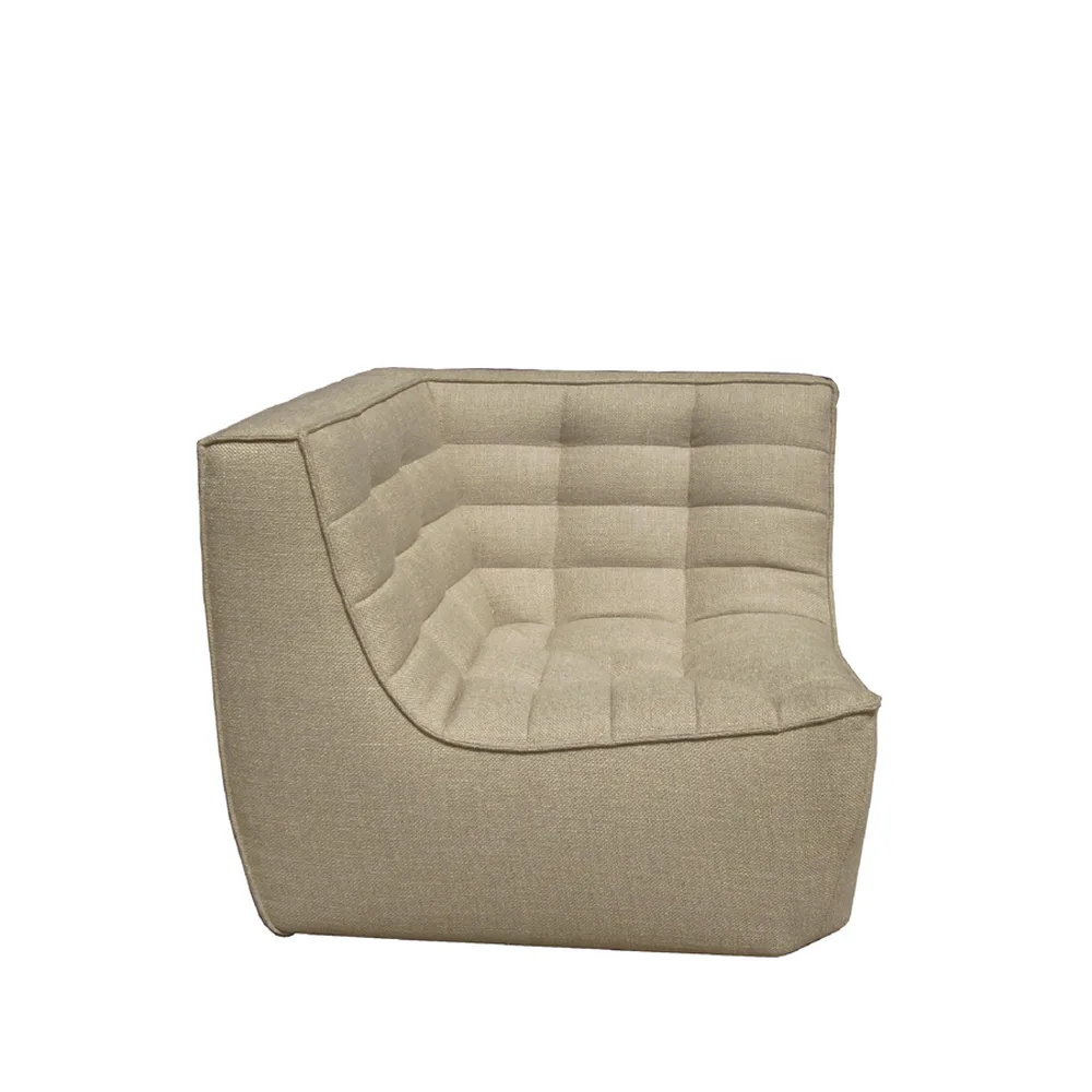N701 hjørnemodul rett, Stoff beige Ethnicraft