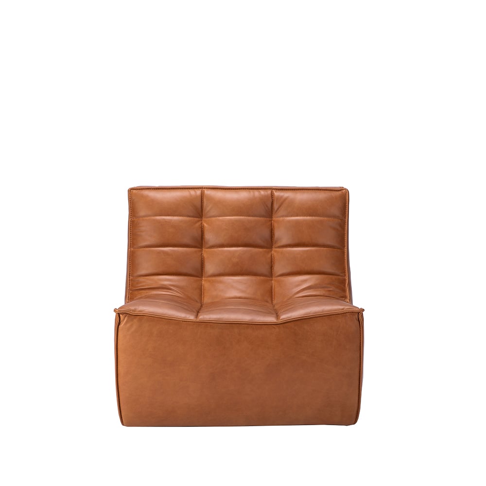 Ethnicraft N701 lenestol Skinn Old Saddle | Skandinavisk Design | Lenestoler & Fotskamler | Brun