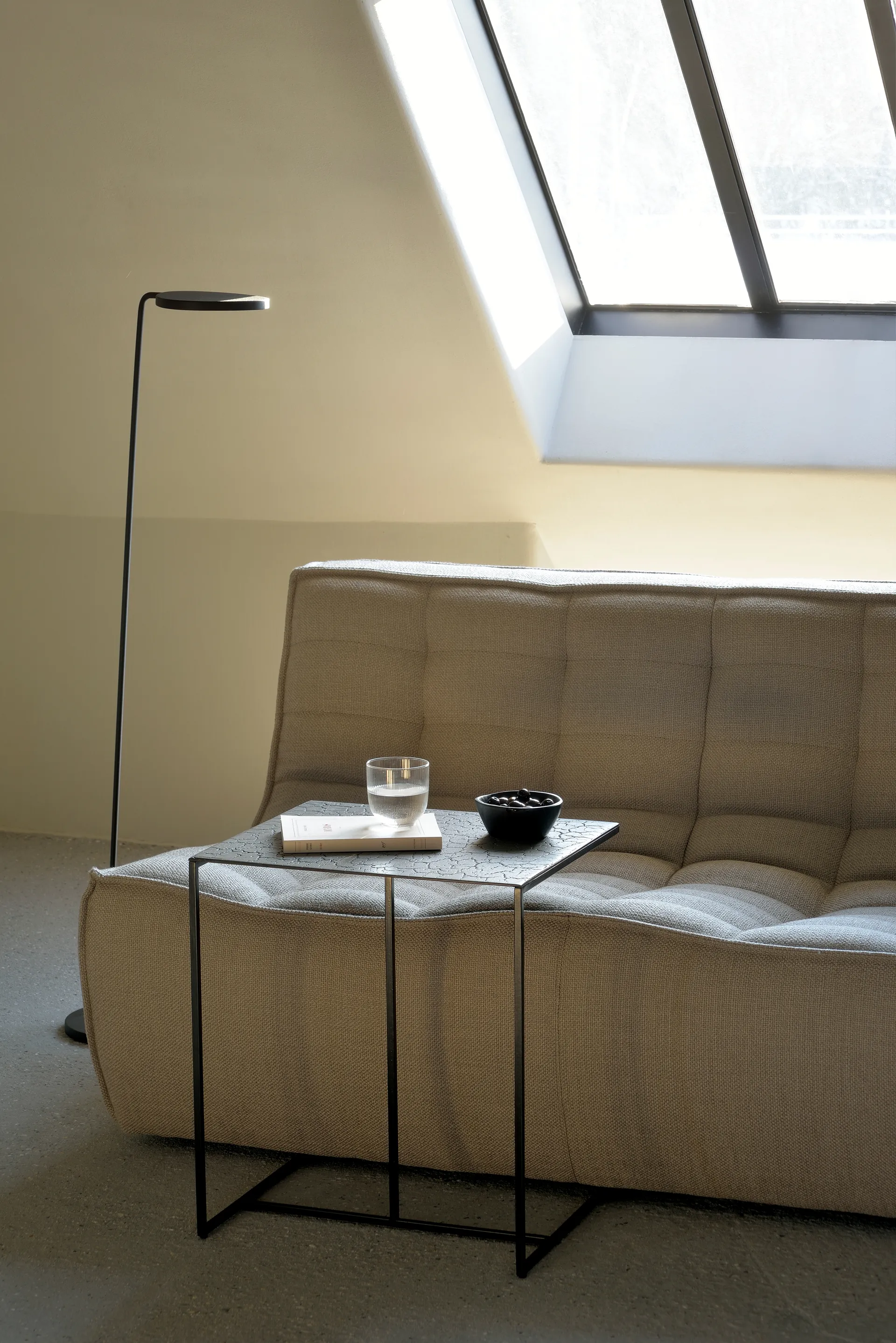 N701 modulhjørnesofa med avrundet hjørne, stoff Beige, 330x260 cm Ethnicraft