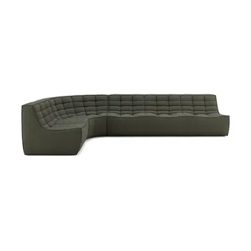 N701 modulhjørnesofa med avrundet hjørne, stoff Moss Eco, 301x171 cm - Ethnicraft