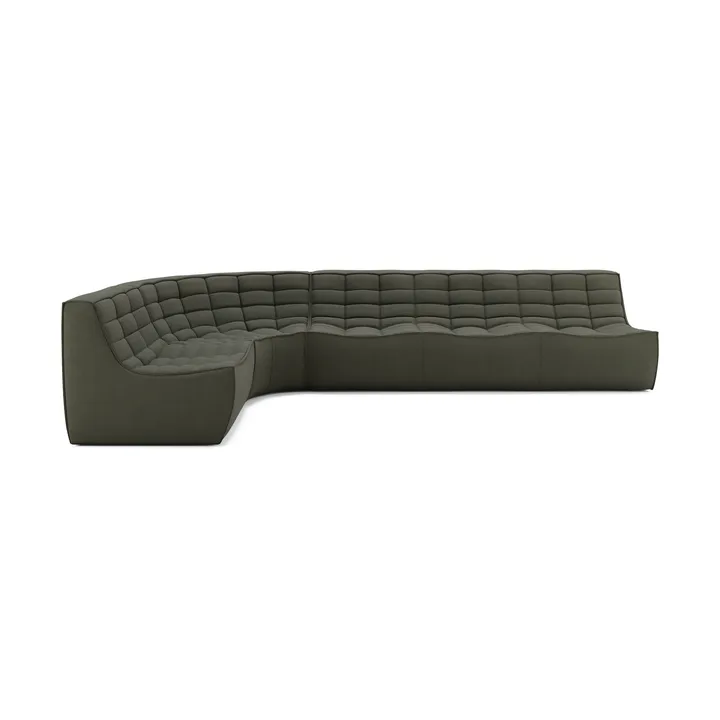 N701 modulhjørnesofa med avrundet hjørne, stoff Moss Eco, 301x171 cm - Ethnicraft