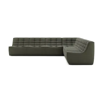 N701 modulhjørnesofa med rett hjørne, stoff Moss Eco, 301x231 cm - Ethnicraft