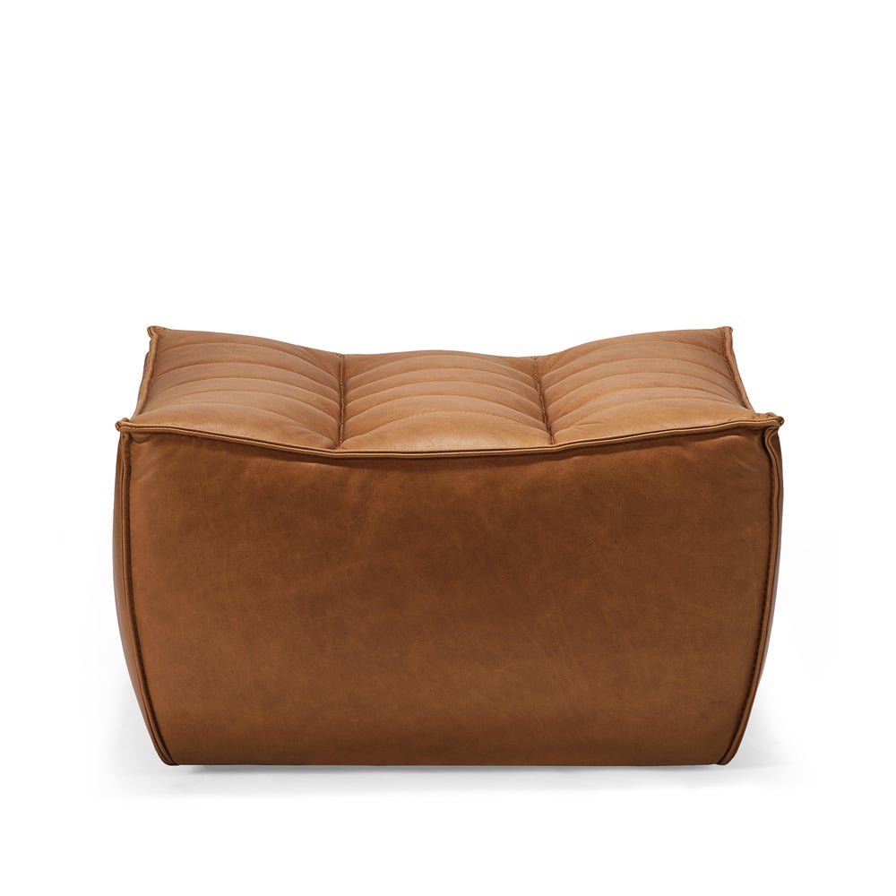 Bilde av Ethnicraft N701 puff 70 x 70 cm Aniline leather brown