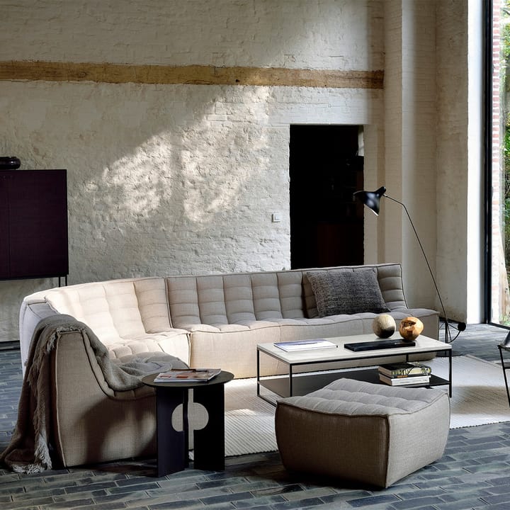 N701 puff 70 x 70 cm, Aniline leather brown Ethnicraft