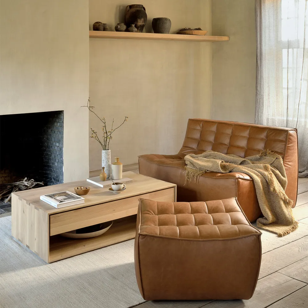 N701 puff 70 x 70 cm, Blå Ethnicraft