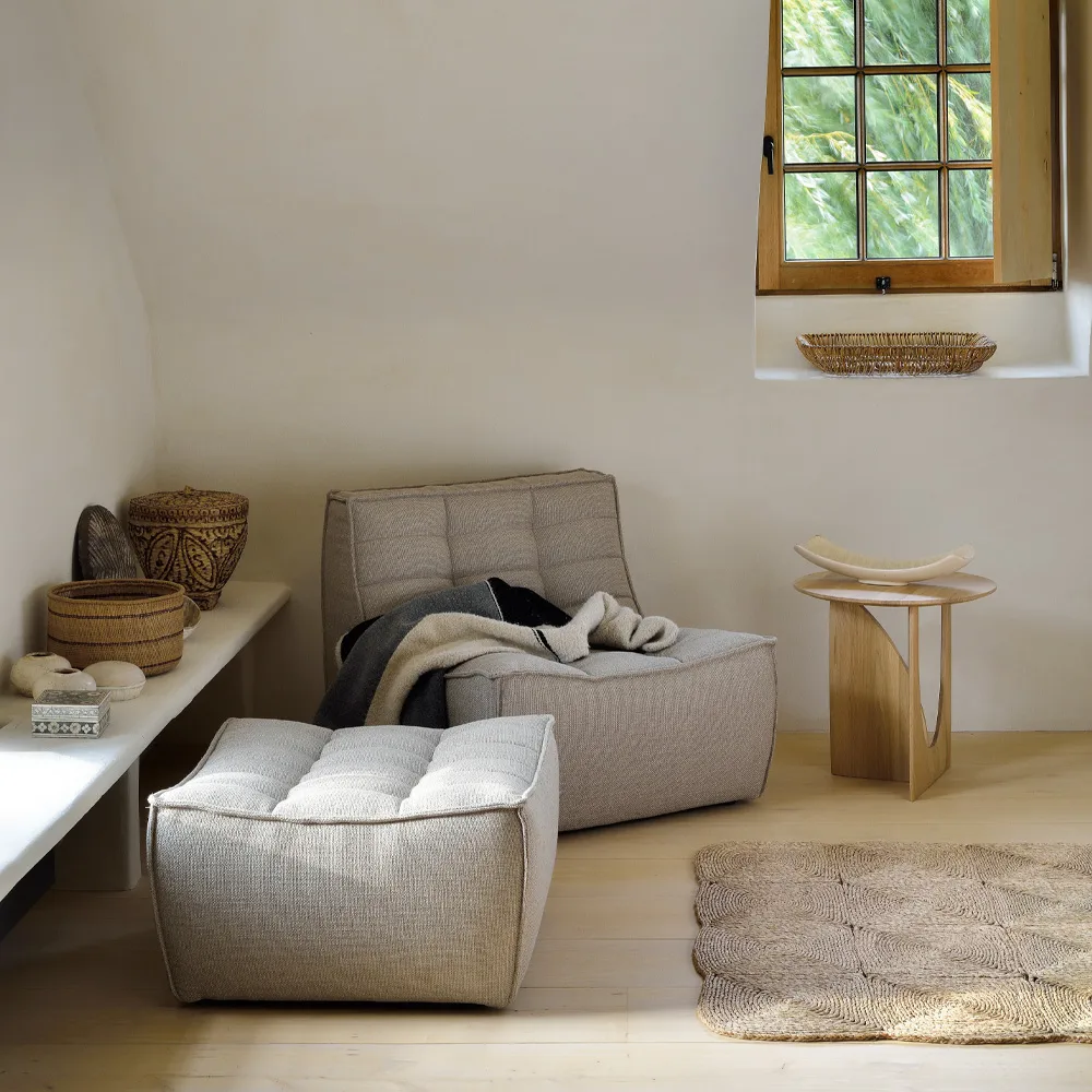 N701 puff 70 x 70 cm, Blå Ethnicraft