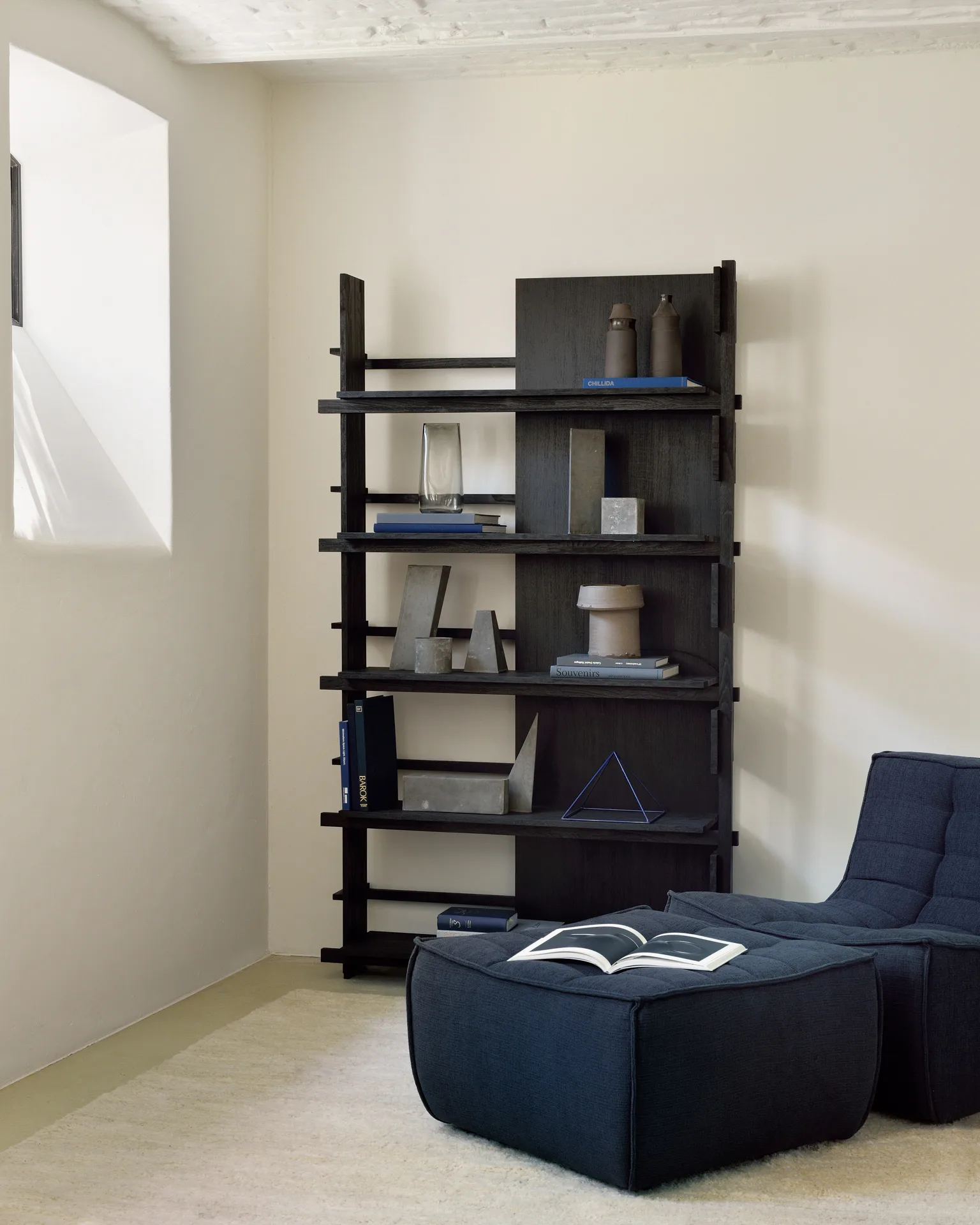 N701 puff 70 x 70 cm, Graphite (blågrå) Ethnicraft