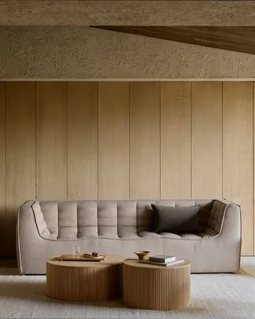 N701 sofa 2-seter - Beige, med armlener - Ethnicraft