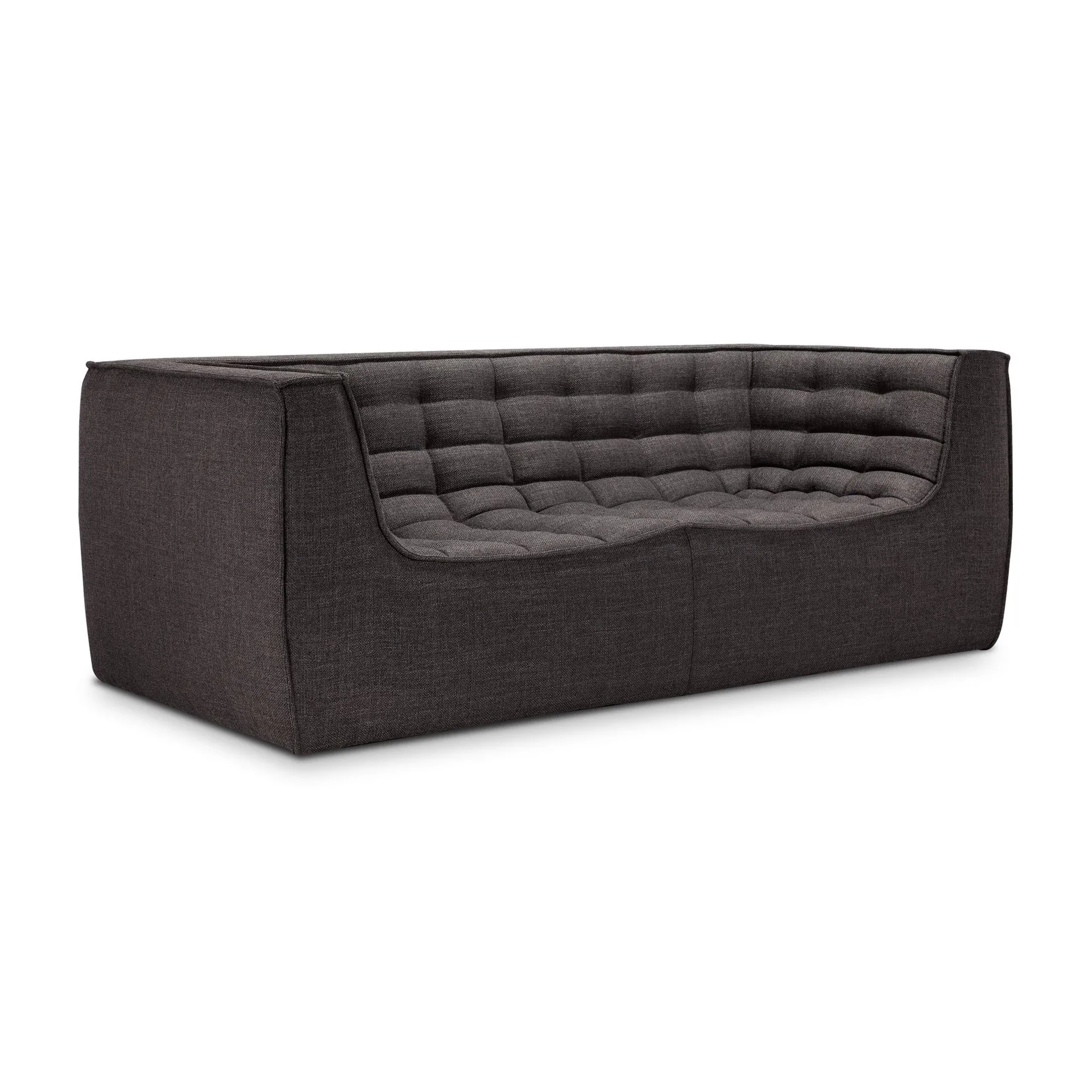 N701 sofa 2-seter, Dark grey, med armlener Ethnicraft