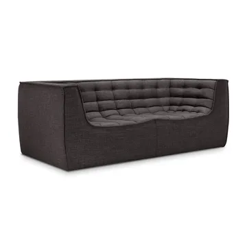 N701 sofa 2-seter - Dark grey, med armlener - Ethnicraft