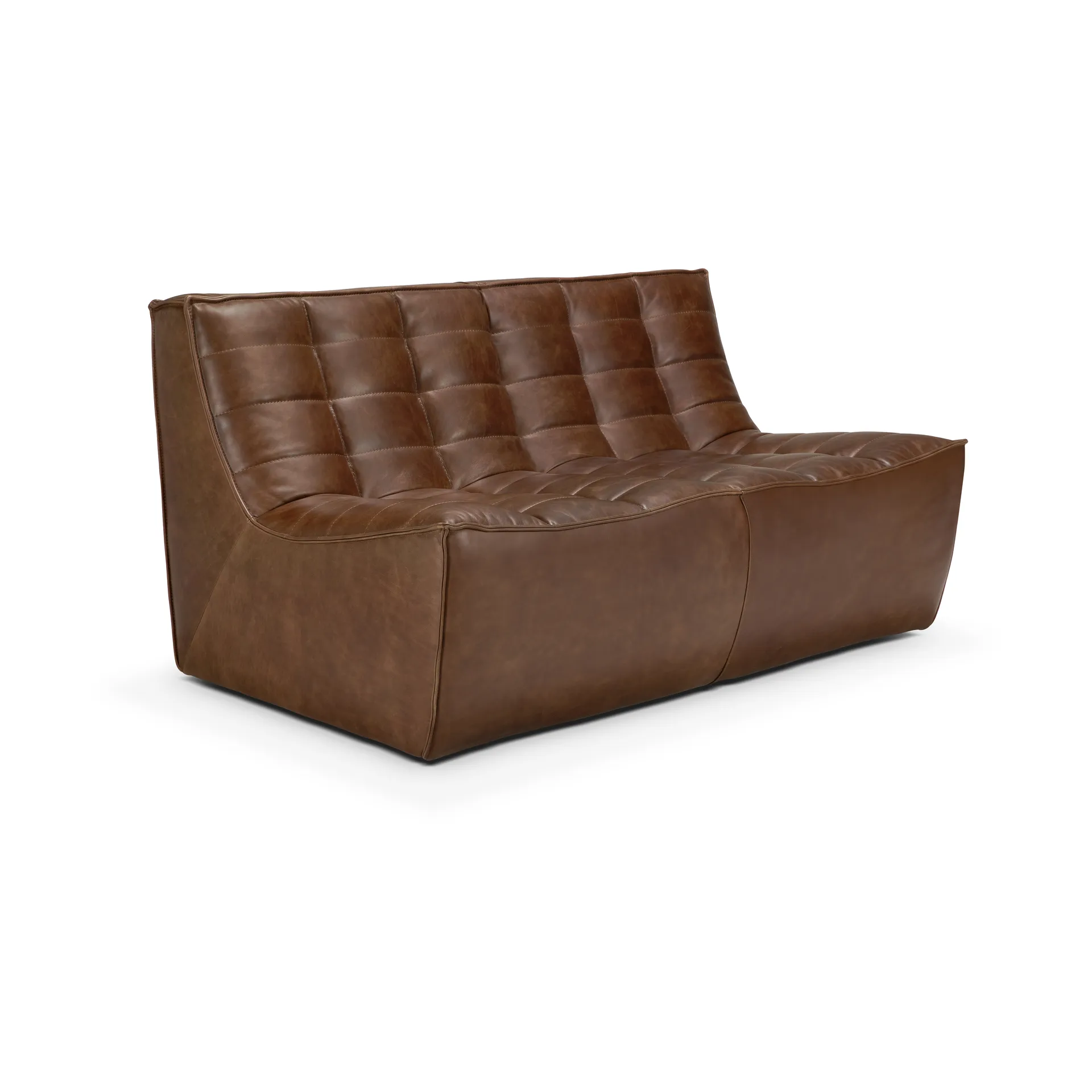 N701 sofa 2-seter, Lær Chestnut Ethnicraft