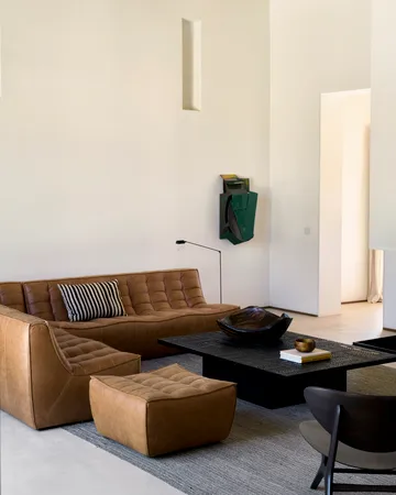 N701 sofa 2-seter - Skinn Old Saddle brown - Ethnicraft