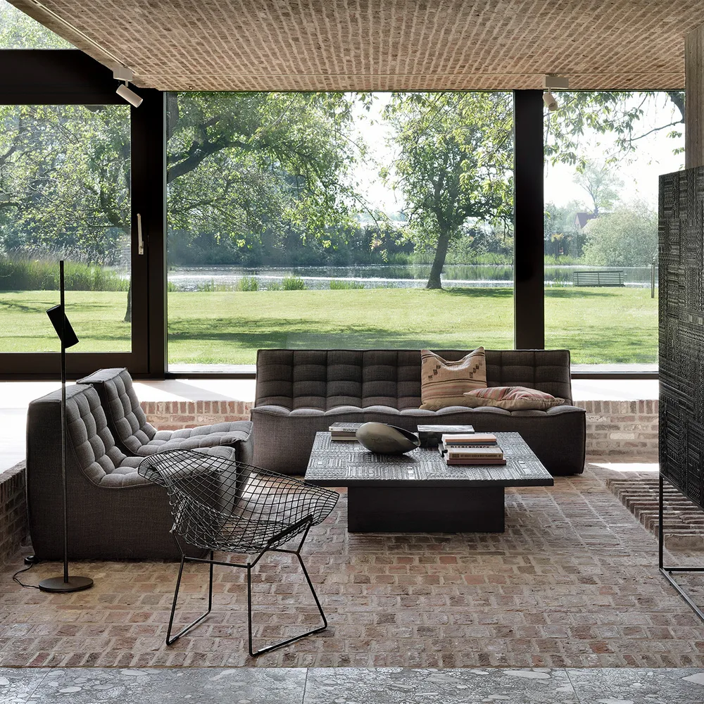 N701 sofa 2-seter, Stoff dark grey Ethnicraft