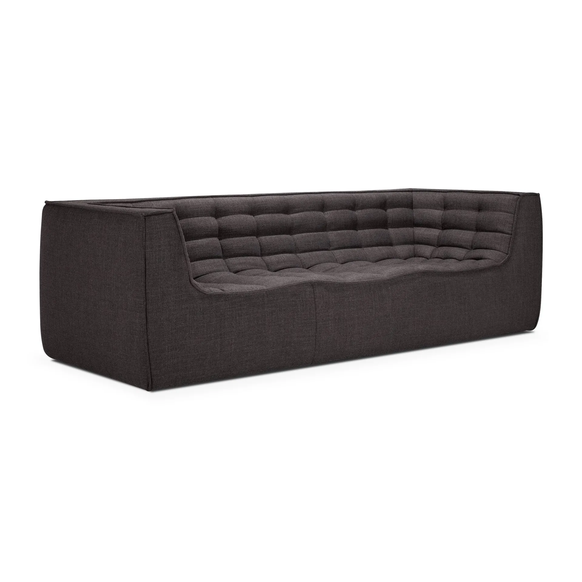 N701 sofa 3-seter, Dark grey, med armlener Ethnicraft