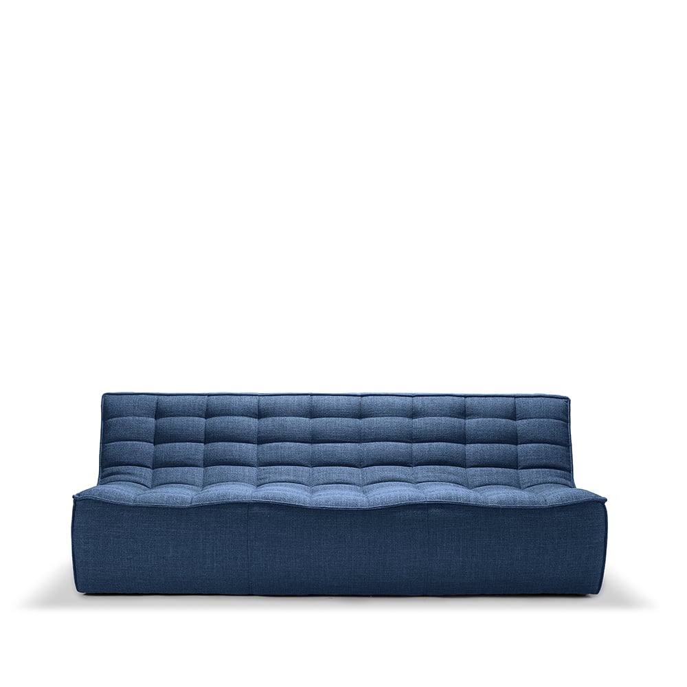 Ethnicraft N701 sofa 3-seter Stoff blue