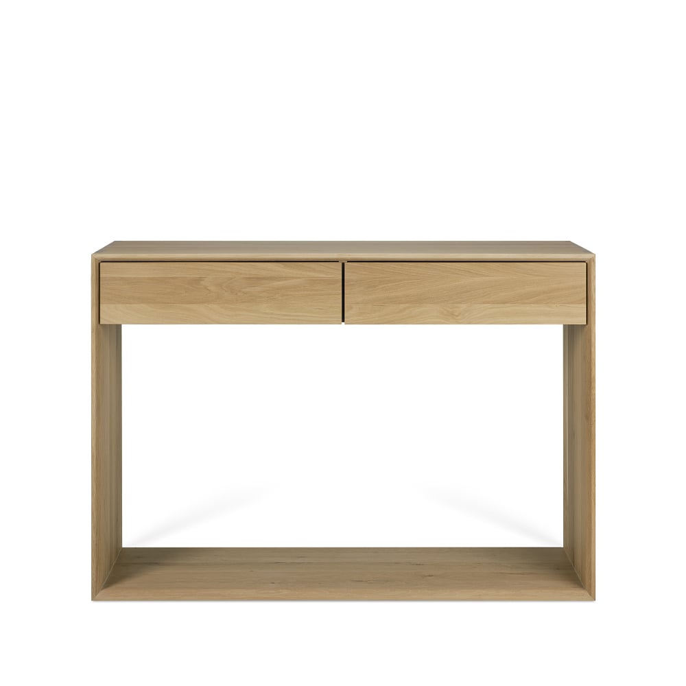 Bilde av Ethnicraft Nordic konsollbord Lakkert eik to skuffer 120 x 40 cm