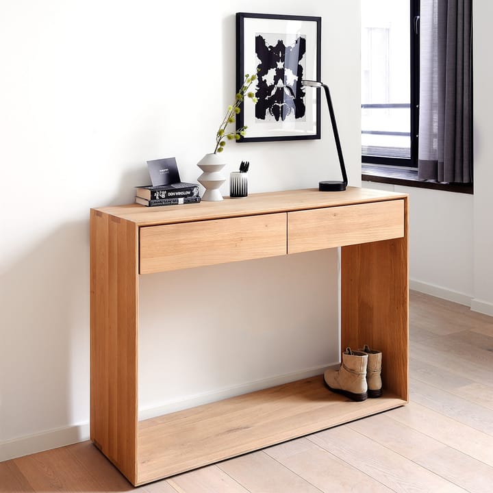 Nordic konsollbord, Lakkert eik to skuffer 160 x 40 cm Ethnicraft
