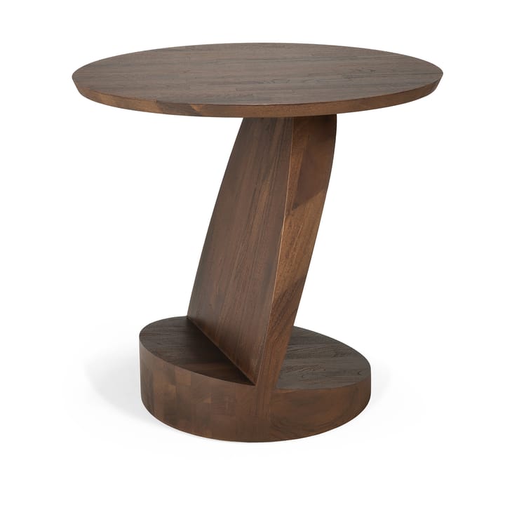 Oblic sidebord Ø52 cm, Brunbeiset teak Ethnicraft