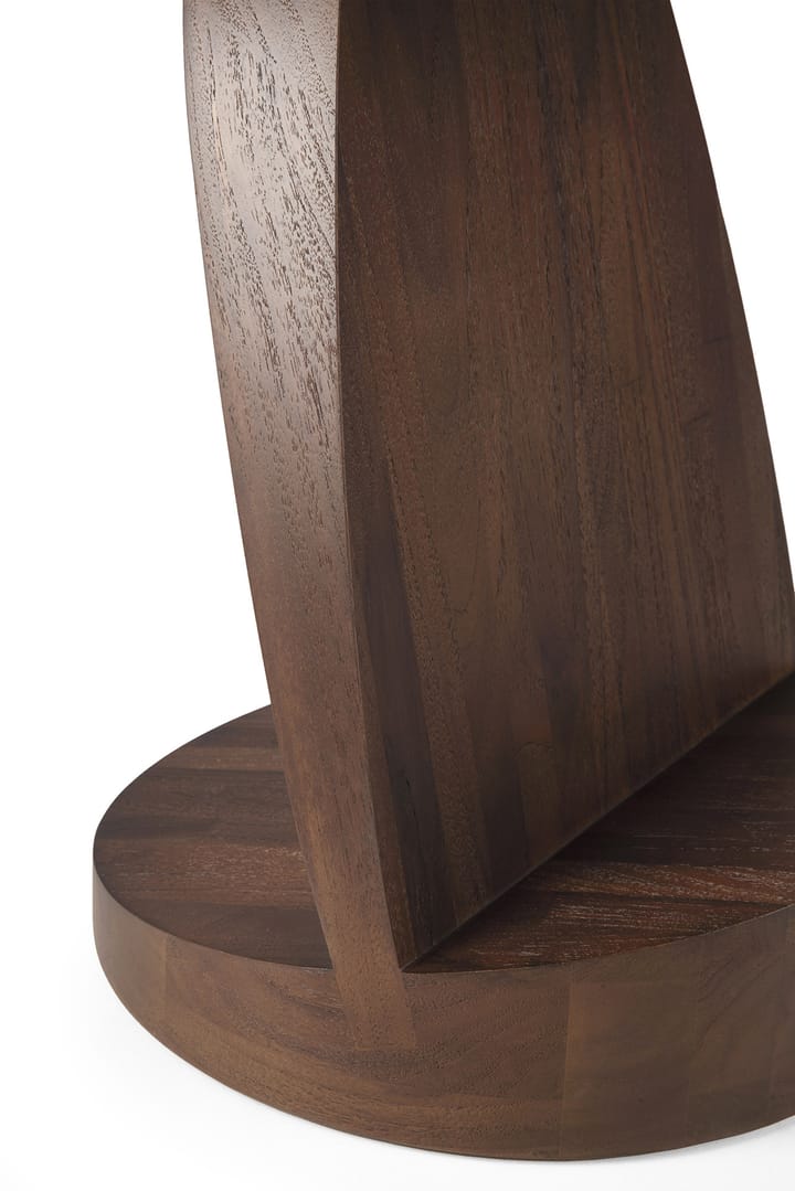 Oblic sidebord Ø52 cm, Brunbeiset teak Ethnicraft