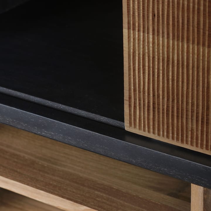 Oscar Rack hylle, Teak, Black 5 dører 120 x 40 cm Ethnicraft