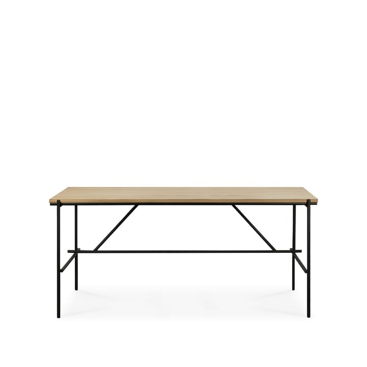 Oscar skrivebord - Massiv eik-sort metallstativ - Ethnicraft