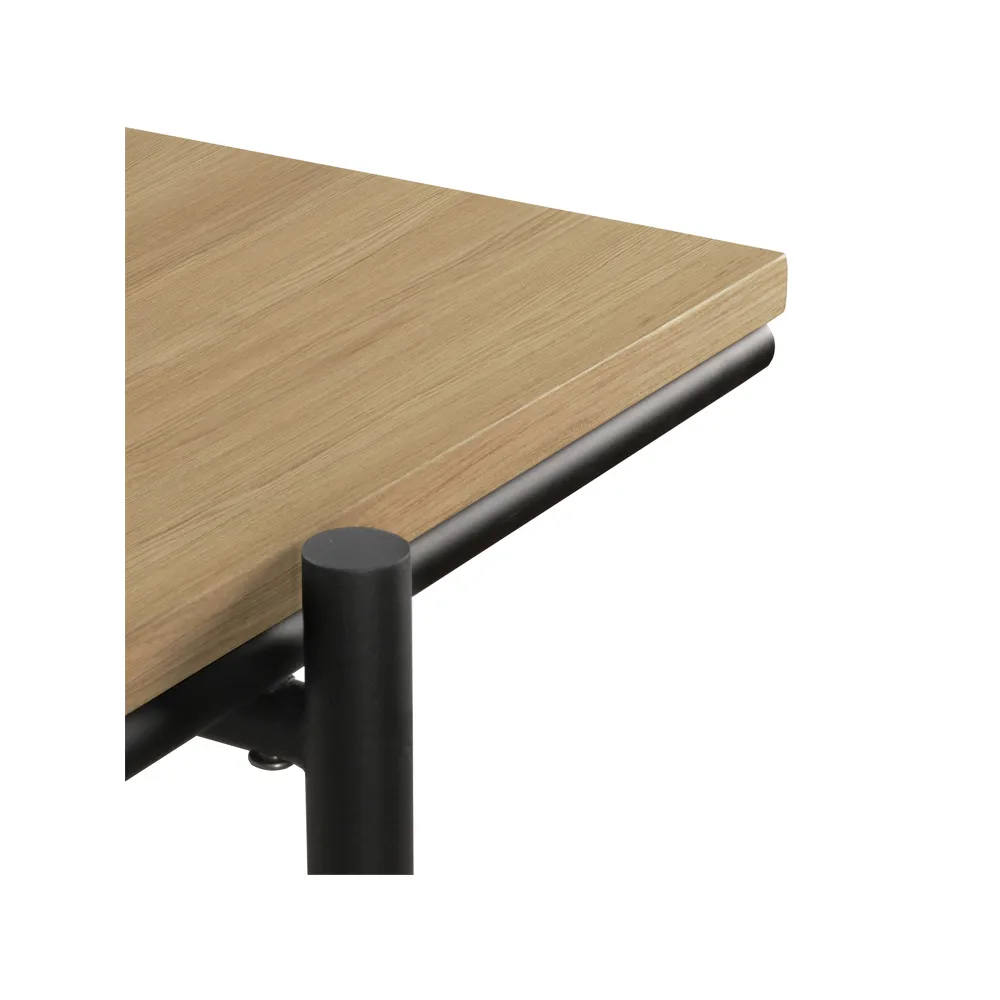 Oscar skrivebord, Massiv eik-sort metallstativ Ethnicraft