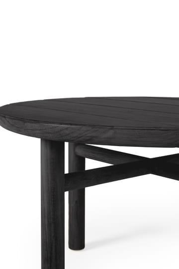 Quatro outdoor salongbord svartbeiset teak - Ø 59 cm - Ethnicraft