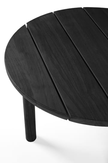 Quatro outdoor salongbord svartbeiset teak - Ø 95 cm - Ethnicraft