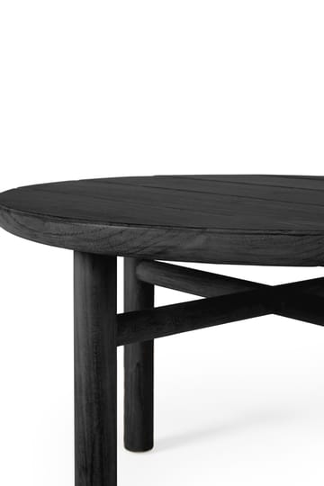 Quatro outdoor salongbord svartbeiset teak - Ø 95 cm - Ethnicraft