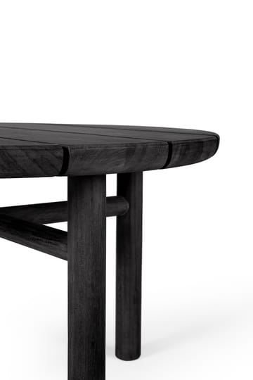 Quatro outdoor salongbord svartbeiset teak - Ø 95 cm - Ethnicraft