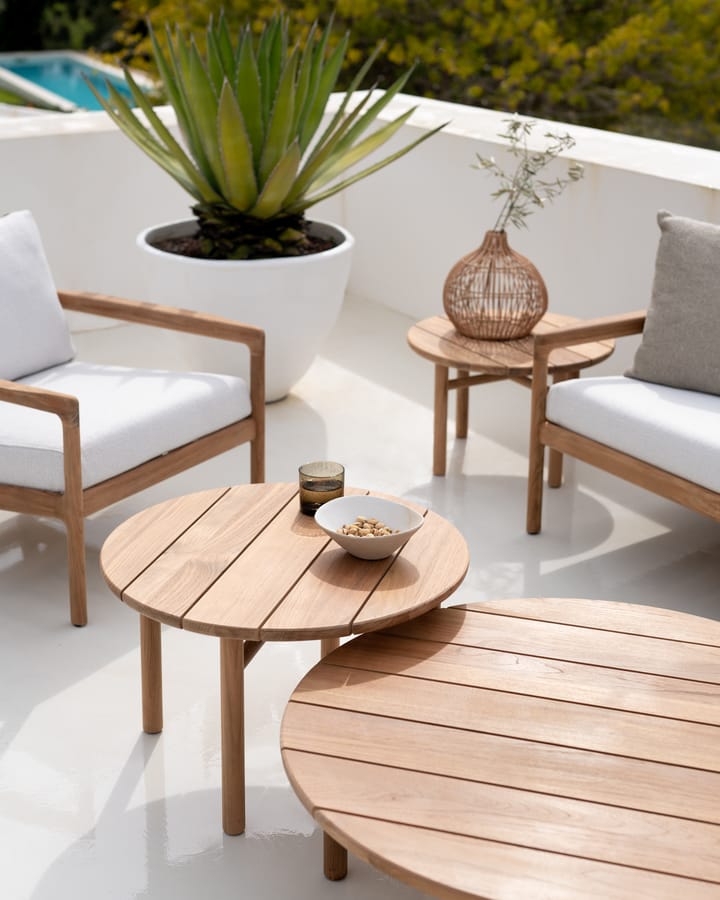 Quatro outdoor salongbord teak, Ø 95 cm Ethnicraft