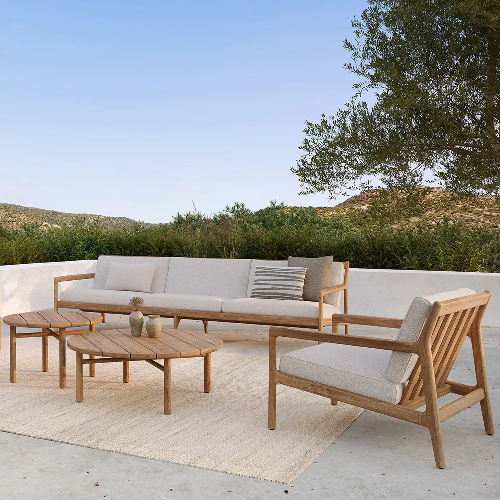 Quatro outdoor salongbord teak, Ø 95 cm Ethnicraft