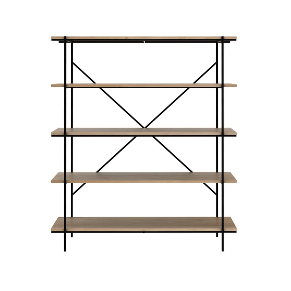 Rise hylle, Oak wax oil-Black Metal 165 cm Ethnicraft