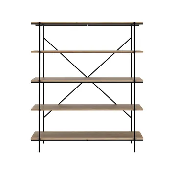 Rise hylle - Oak wax oil-Black Metal 165 cm - Ethnicraft