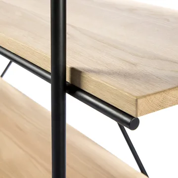 Rise hylle - Oak wax oil-Black Metal 165 cm - Ethnicraft