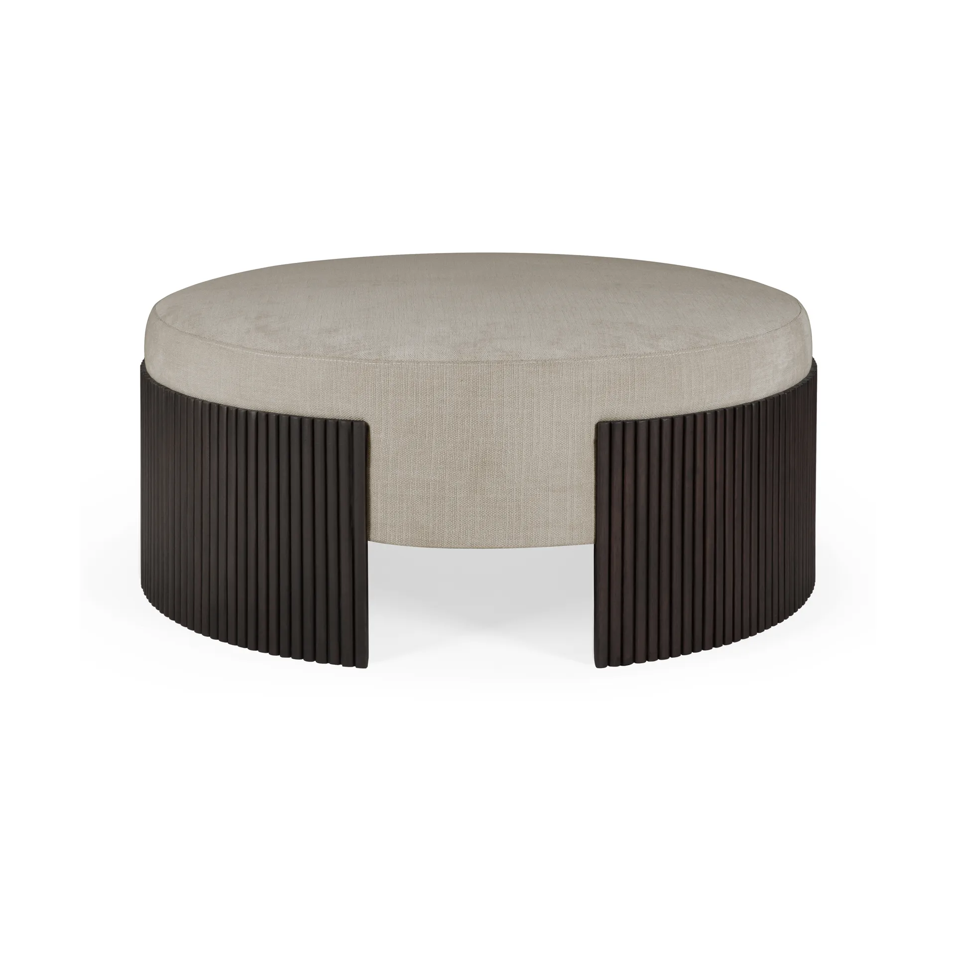 Roller Max puff, Dark brown mahogny, Ø85x35 cm Ethnicraft