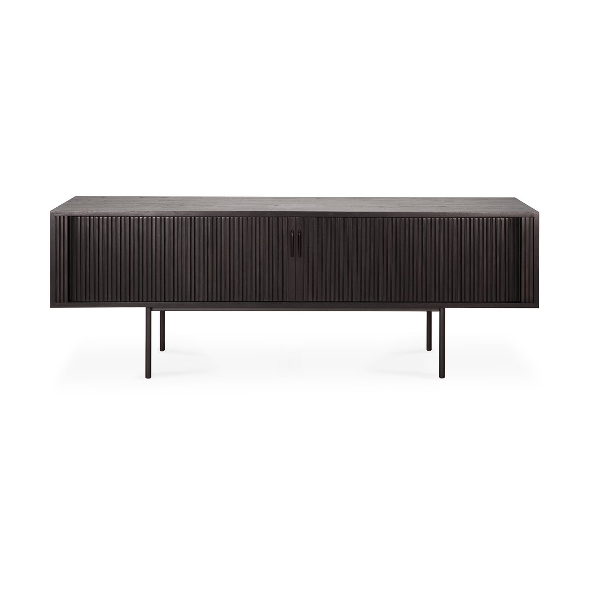 Ethnicraft Roller Max TV-benk Lakkert teak – svart – 2 dører