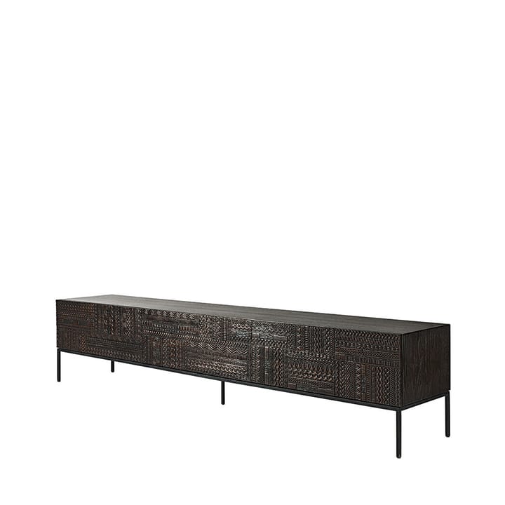 Tabwa mediebenk, Svart teak 41 x 240 cm Ethnicraft