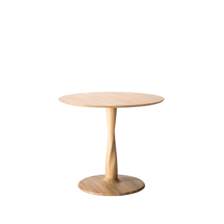 Torsion spisebord rundt hvitpigmentert hardvoksolje - Ø 90 cm - Ethnicraft